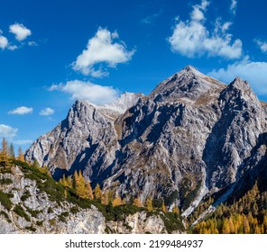 Autumn Alps Rocky Mountain Tops View From Hiking Path, Kleinarl, Land Salzburg, Austria.