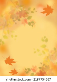 Autumn Banner Background With Colored Fall Leaves Of Chestnut And Maple Against A Beautiful Nature Bokeh Background. Good For Thanksgiving Day Or Halloween Template With Copy Space