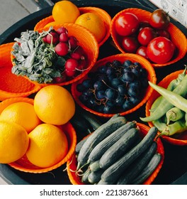 Autumn Bounty Of Fruit And Vegetables In London