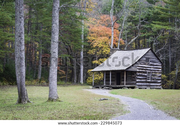 Autumn Carter Shields Cabin Cades Cove Stock Photo Edit Now 229845073