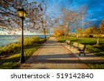 Autumn color along the promenade at Concord Point, in Havre de Grace, Maryland.