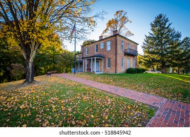 Autumn Color And A Historic Building Of Storer College, In Harpers Ferry, West Virginia.