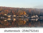 Autumn Color at Sunrise in Smith Cover in Niantic Connecticut