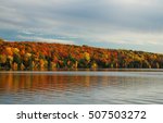 Autumn colors,  Bass Lake, Orillia, Canada