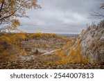 Autumn colors at the Rib Mountain State park in Wausau, Wisconsin. 