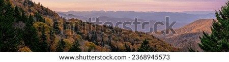 Autumn Colors From Waterrock Knob Overlook Along Blue Ridge Parkway in North Carolina