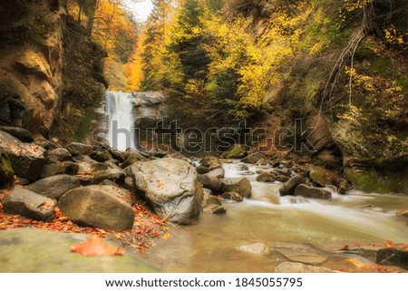 Similar – Wasserfall des Würfels, Selva de Irati, Navarra