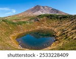 Autumn in Daisetsuzan, Suribachi Pond and Mount Asahi