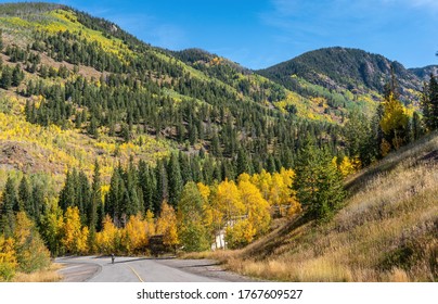 Autumn Drive On Peak To Peak Highway In Colorado