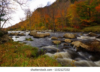 Autumn/ Fall Leaf Foliage In The Adirondack Mountains In The Northeastern United States.
