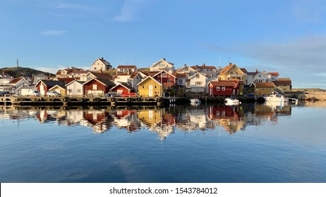 Autumn In The Fishing Village Grundsund In Sweden