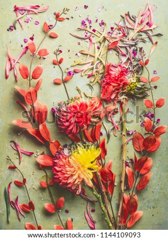 Similar – Image, Stock Photo Summer fruit and flowers