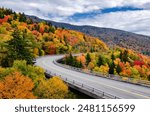 Autumn foliage along the Blue Ridge Parkway in North Carolina