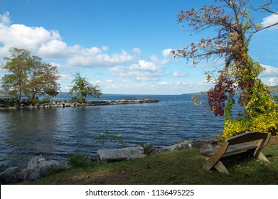 Autumn Inlet To Cayuga Lake One Of The Finger Lakes Of New York