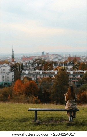 Similar – Image, Stock Photo 2 women walking in the evening light