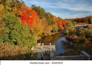 Autumn Landscape In Georgetown, Ontario