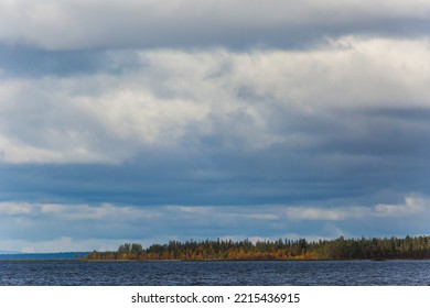 Autumn Landscape In Muonio, Lapland, Finland