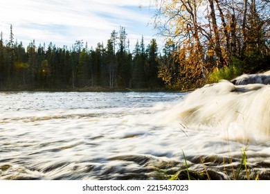 Autumn Landscape In Muonio, Lapland, Finland