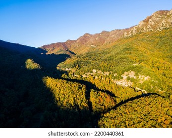 Autumn Landscape In Puigsacalm Peak, La Garrotxa, Spain.