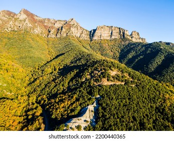 Autumn Landscape In Puigsacalm Peak, La Garrotxa, Spain.