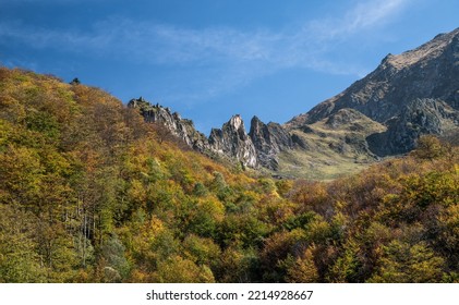 Autumn Landscape In The Pyrenees Mountains