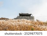 autumn landscape, scenery of Suwon Hwaseong in Korea