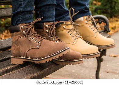 Autumn leather shoes - Shutterstock ID 1176266581