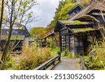 Autumn leaves at Nyuto Onsen in Akita Prefecture