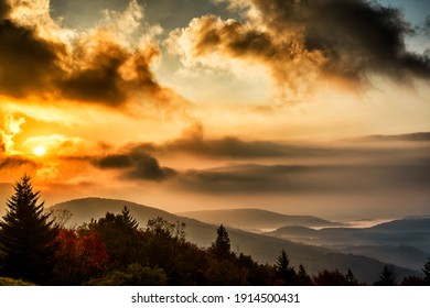 Autumn Morning Along The Highland Scenic Highway, A National Scenic Byway, Pocahontas County, West Virginia, USA