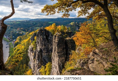 Autumn in the mountain forest. Beautiful mountain landscape in autumn. Autumn mountain view. Mountains in autumn season - Shutterstock ID 2187750651