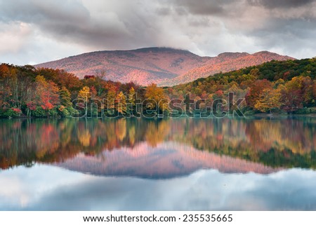 Autumn Mountain Reflections North Carolina Grandfather Mountain Price Lake Blue Ridge Parkway Attraction
