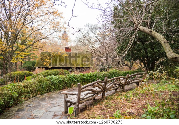 Autumn New Yorkcentral Park Shakespeare Garden Stock Photo Edit