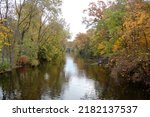 Autumn outdoor scenery at the Michigan State University in the USA