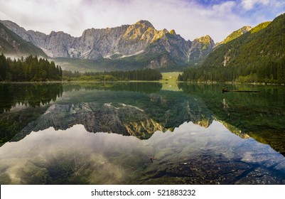 autumn over alpine lake in the Julian Alps, Italy - Powered by Shutterstock