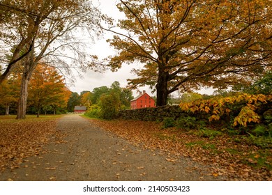 Autumn Path At Historic Connecticut House