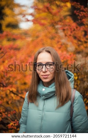 Image, Stock Photo Twin sisters stand laughing back to back in front of a stone wall