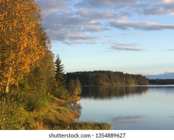 Autumn River In Kalix