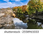 Autumn river in New Jersey