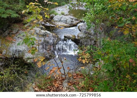 Autumn, river, rocks. Primorye. Russia.