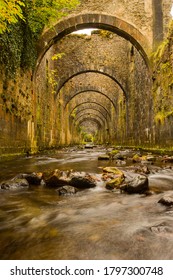 Autumn In Ruins Of The Orbaizeta Weapons Factory, Navarra, Spain