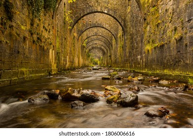 Autumn In Ruins Of The Orbaizeta Weapons Factory, Navarra, Spain