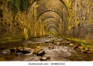 Autumn In Ruins Of The Orbaizeta Weapons Factory, Navarra, Spain