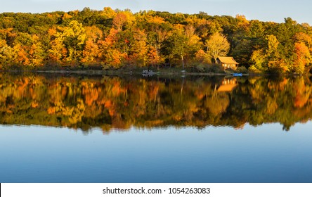 Autumn Scene On A Connecticut Lake