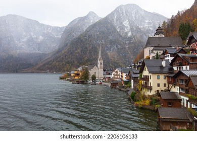  Autumn Season in the Hallstatt Lake, Hallstatt Salzburg, Austria  - Shutterstock ID 2206106133
