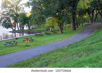 Autumn At Seneca Lake State Park In New York's Finger Lakes Wine Region 