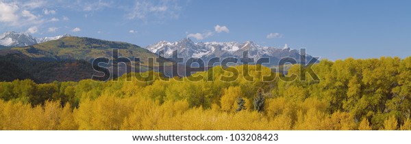Autumn at Sneffels Mountain Range, San Juan\
National Forest,\
Colorado