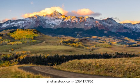 Autumn Sunrise On Scenic Last Dollar Road Near Telluride Colorado	- Rocky Mountains	