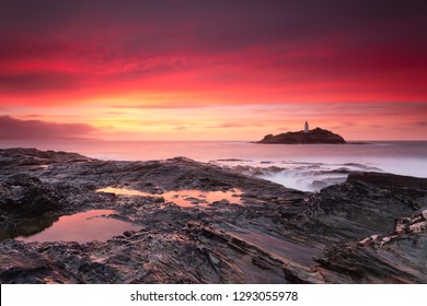 Autumn Sunset Godrevy