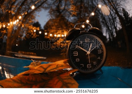 Similar – Image, Stock Photo November mood leaf twilight