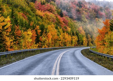 Autumn view along the Highland Scenic Highway, Route 150 a National Scenic Byway, Pocahontas County, West Virginia, USA - Powered by Shutterstock